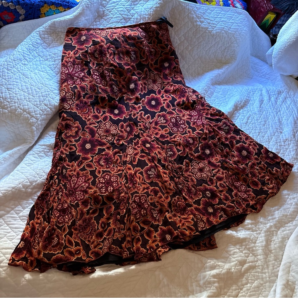 WD.NY Vibrant Floral A-Line Skirt